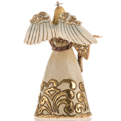 Ivory and Gold colour Angel Hanging Ornament by Jim Shore 4