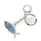 Portachiavi metallo pesce blu s1