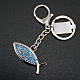 Portachiavi metallo pesce blu s3