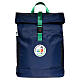 Blue empty backpack of the 2025 Jubilee pilgrim's kit s1