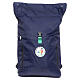 Blue empty backpack of the 2025 Jubilee pilgrim's kit s7