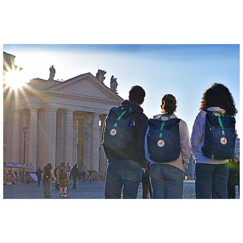 Zaino blu vuoto kit del pellegrino Giubileo 2025 4