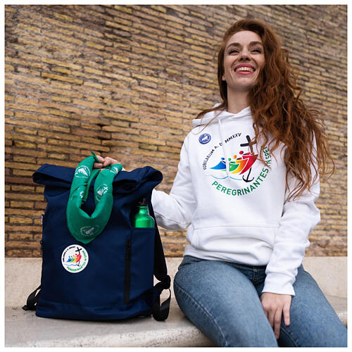 Zaino blu vuoto kit del pellegrino Giubileo 2025 7
