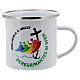 White metallic mug of the 2025 Jubilee pilgrim's kit s1