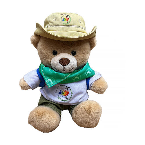 Teddybär-Maskottchen zum Jubiläum 2025, 20 cm, Pilgerausrüstung 1