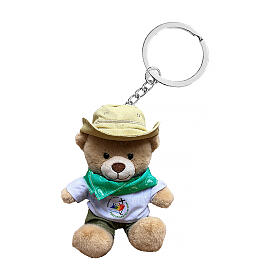 Key ring with 3 in teddy bear, 2025 Jubilee pilgrim's kit