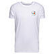 White t-shirt with colour print of the 2025 Jubilee logo, pilgrim's kit s1