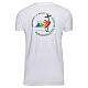 White t-shirt with colour print of the 2025 Jubilee logo, pilgrim's kit s5