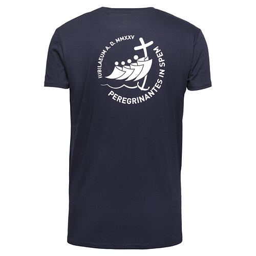 T-Shirt zum Jubiläum 2025, Blau, mit gedrucktem Logo, Pilgerausrüstung 4