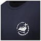 Blue t-shirt with white print of the 2025 Jubilee logo, pilgrim's kit s3