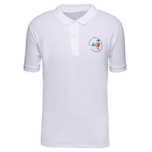 Poloshirt zum Jubiläum 2025, Weiß, Pilgerausrüstung 1