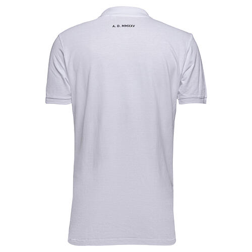 Poloshirt zum Jubiläum 2025, Weiß, Pilgerausrüstung 3