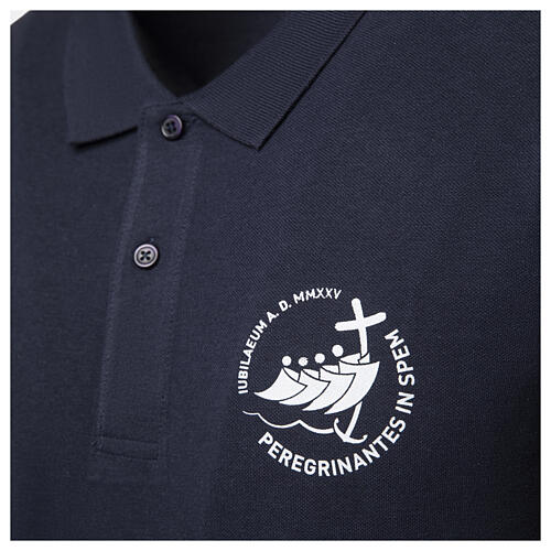 Poloshirt zum Jubiläum 2025, Marineblau, Pilgerausrüstung 2