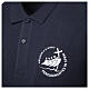 Navy blue polo shirt with printed logo of the 2025 Jubilee, pilgrim's kit s2