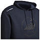 Blue hoodie with embossed printing, pilgrim's kit s3