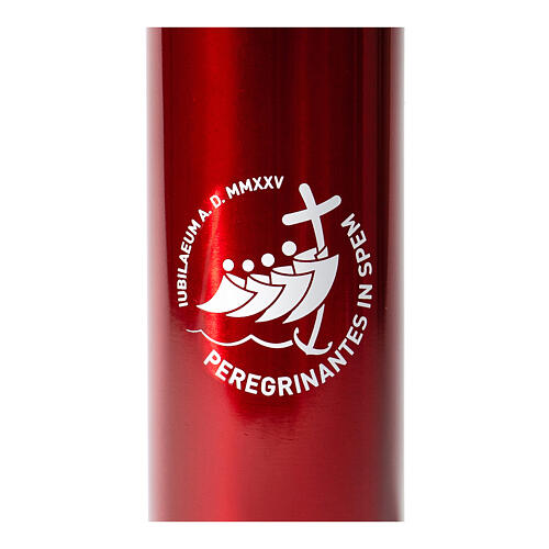 Red aluminium water bottle, 2025 Jubilee pilgrim's kit 3