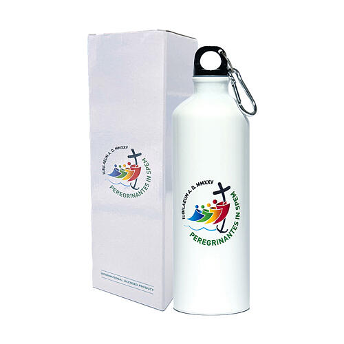 Borraccia alluminio Giubileo 2025 kit del pellegrino bianco 2