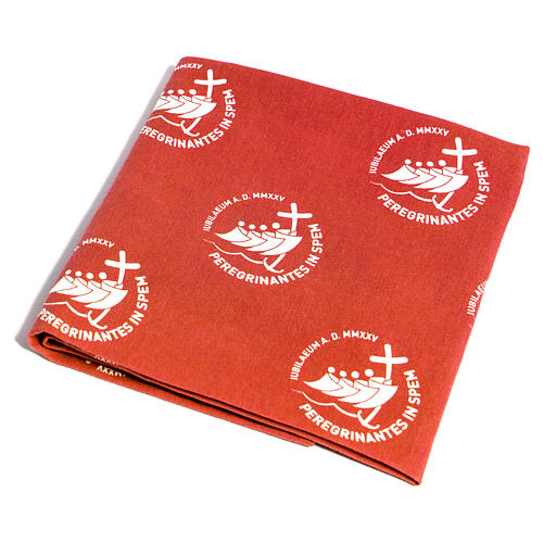 Red bandana for 2025 Jubilee pilgrim's kit 1