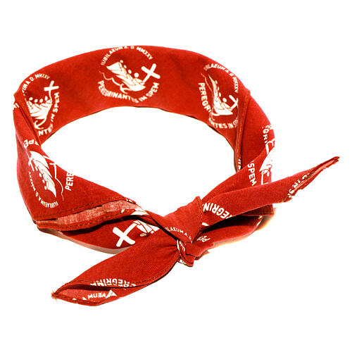 Red bandana for 2025 Jubilee pilgrim's kit 3