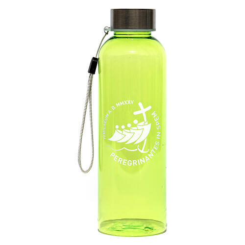 Trinkflasche aus recycelten Kunststoff zum Jubiläum 2025, Grün, Pilgerausrüstung 1