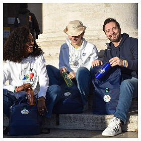 Botella plástico reciclado Jubileo 2025 kit del peregrino verde