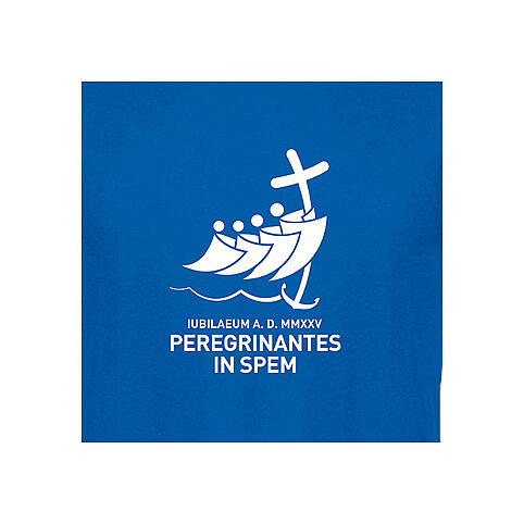 Camiseta azul logotipo oficial Jubileo 2025 2