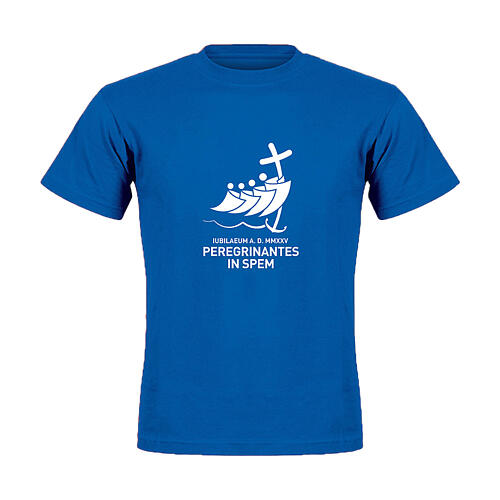 Camiseta azul logótipo oficial Jubileu 2025 1