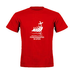 T-shirt with Jubilee 2025 official logo, red cotton