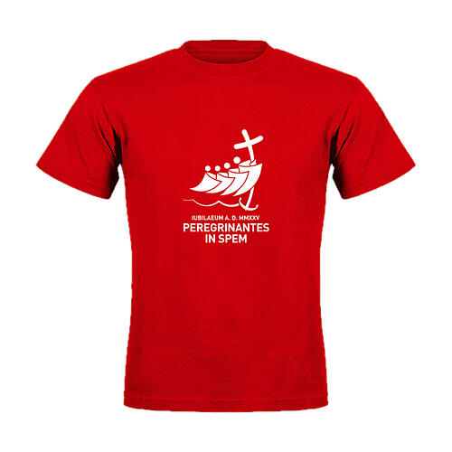 T-shirt with Jubilee 2025 official logo, red cotton 1