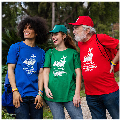 T-shirt colore verde logo ufficiale bianco Giubileo 2025 3