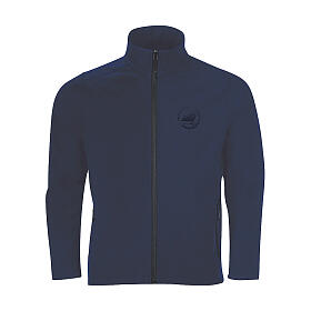 Blue softshell jacket with Jubilee 2025 official logo