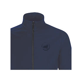 Blue softshell jacket with Jubilee 2025 official logo