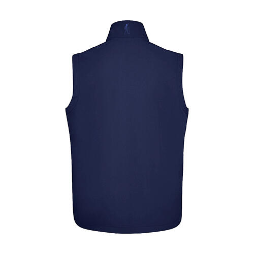 Blue softshell vest with Jubilee 2025 official logo 3