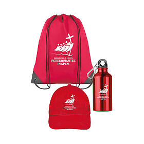 Red kit for groups of pilgrims, official logo Jubilee 2025