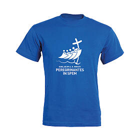 Camiseta para crianças azul logótipo oficial Jubileu 2025