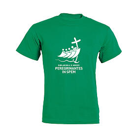 Kids' t-shirt for Jubilee 2025, green with white logo