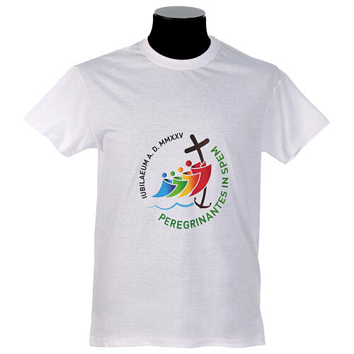 T-shirt cotone logo Giubileo 2025 stampato 1