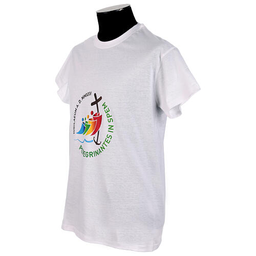 T-shirt cotone logo Giubileo 2025 stampato 3