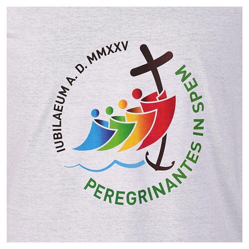 Camiseta algodão logótipo Jubileu 2025 impresso 2