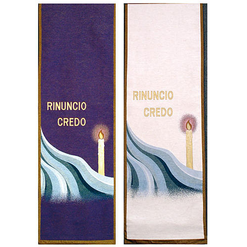 Lectern Cover "Rinuncio Credo", purple or white  1