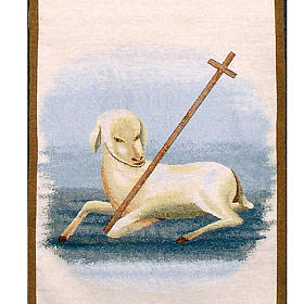 Lectern cover, Lamb of God symbol, white background