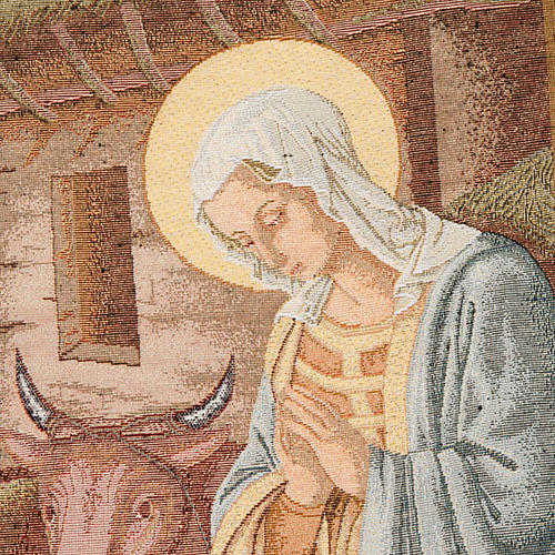 Lectern cover, Nativity and stable gold background 5