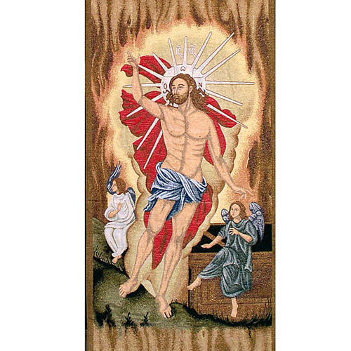 Lectern cover, Resurrection of Christ and angels 2