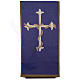 Pulpit cover, golden cross on purple background s1