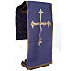Pulpit cover, golden cross on purple background s4