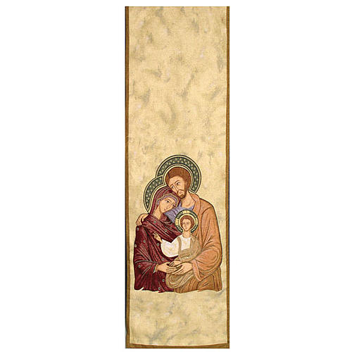 Holy Family pulpit cover, golden background 1