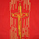 Voile de lutrin shantung croix dorée stylisée s2