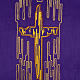 Lectern cover shantung stylised golden cross s5
