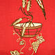 Lectern Cover, embroidered paten grapes and wheat, shantung s4