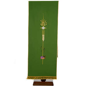 Lectern Cover, embroidered IHS, Holy Communion, wheat, grapes